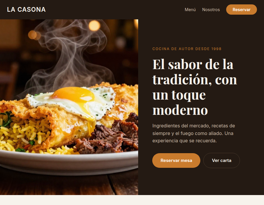 Web restaurante