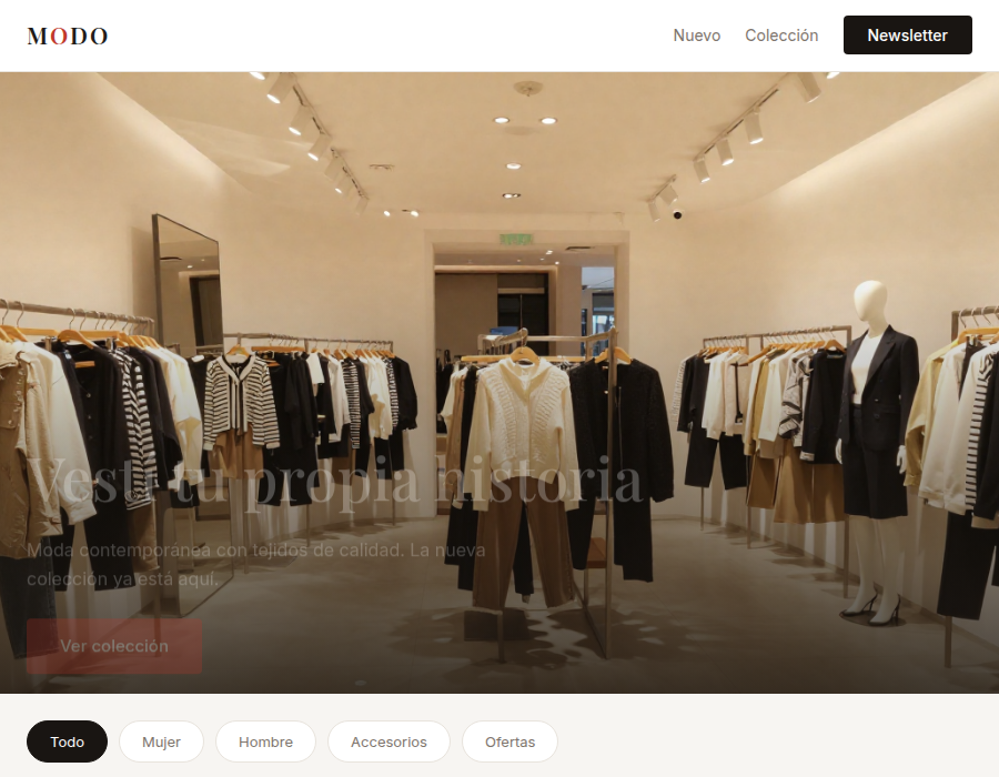 Web tienda de ropa